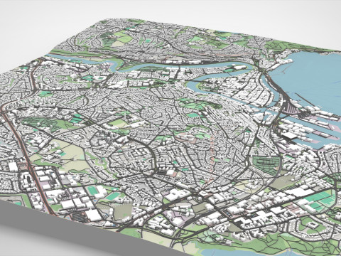 Cityscape Trondheim Norway 3D 模型