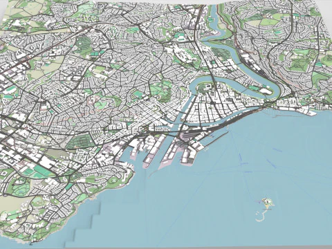 Cityscape Trondheim Norway 3D Model
