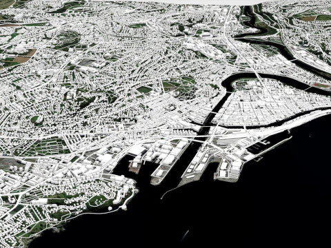 Cityscape Trondheim Norway 3D Model