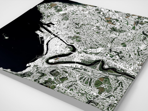 Cityscape Trondheim Norway 3D 模型