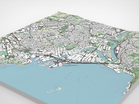 Cityscape Trondheim Norway 3D 模型