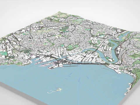 Cityscape Trondheim Norway 3D Model