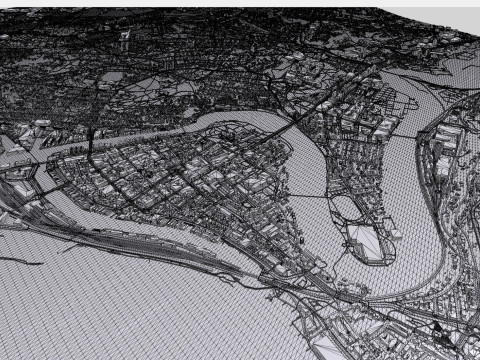 Cityscape Trondheim Norway 3D 模型