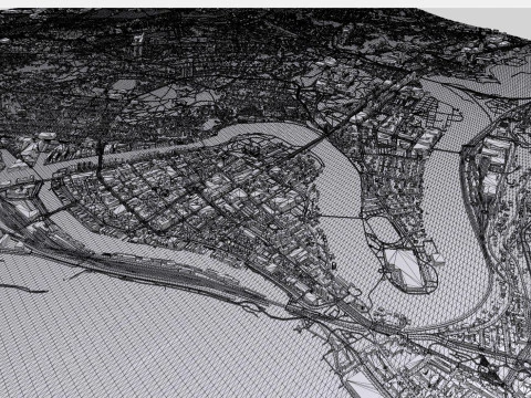 Cityscape Trondheim Norway 3D Model