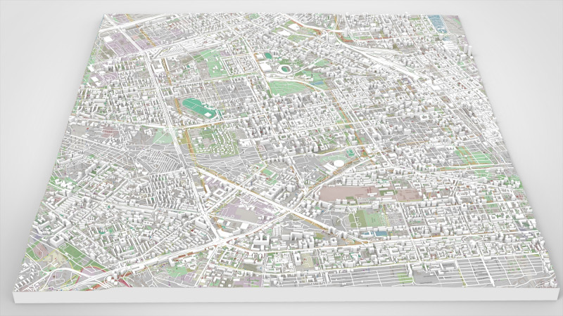 Cityscape Baku Azerbaijan 3D 模型 .c4d .max .obj .3ds .fbx .stl .blend