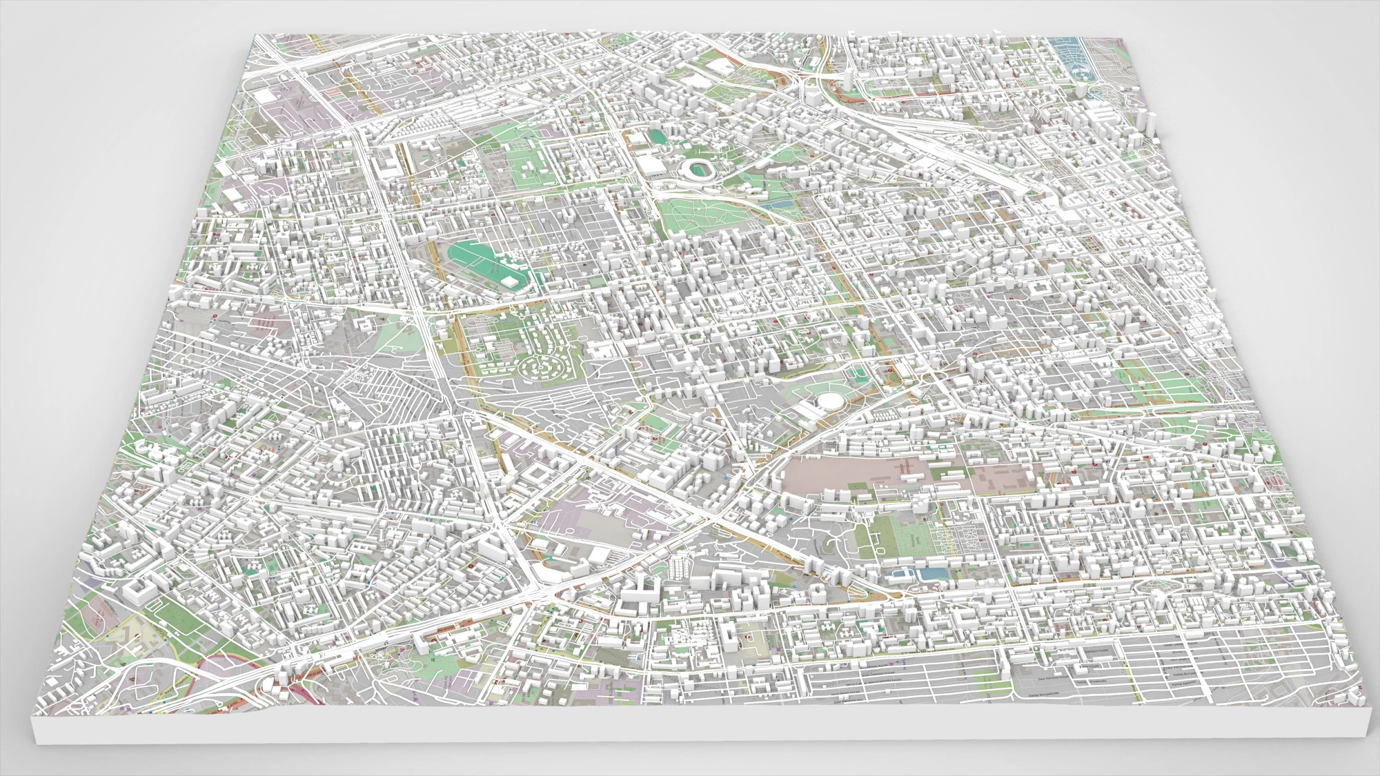 Cityscape Baku Azerbaijan 3D Model .c4d .max .obj .3ds .fbx .stl .blend