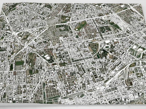 Cityscape Baku Azerbaijan 3D Model