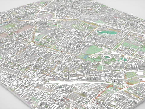 Cityscape Baku Azerbaijan 3D 模型