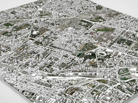 Cityscape Baku Azerbaijan 3D 模型