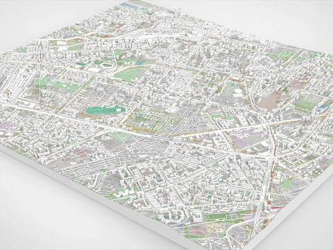 Cityscape Baku Azerbaijan 3D Model