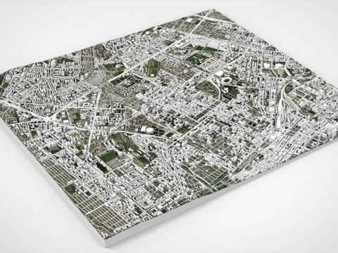 Cityscape Baku Azerbaijan 3D Model