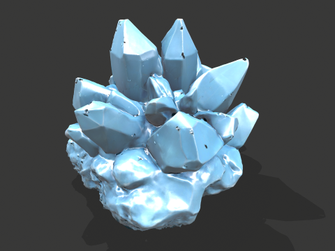 Crystall Blue Model 3D