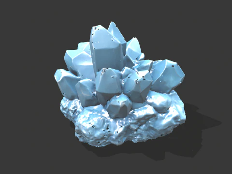 クリスタルブルー 3Dモデル