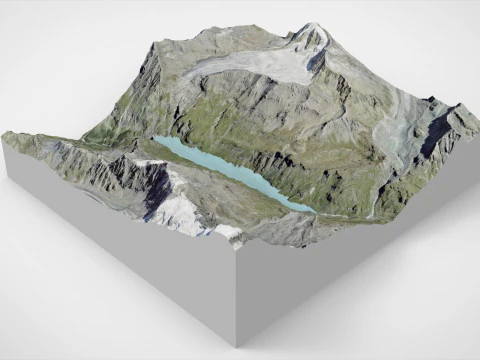 Lac de Mauvoisin reservoir Valais Switzerland 3D Model