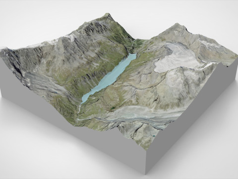 Lac de Mauvoisin reservoir Valais Switzerland 3Dモデル