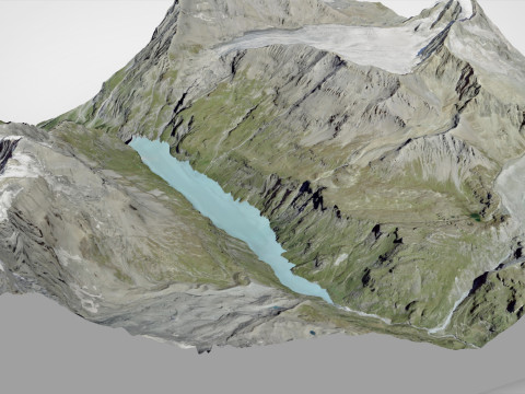 Lac de Mauvoisin reservoir Valais Switzerland 3Dモデル