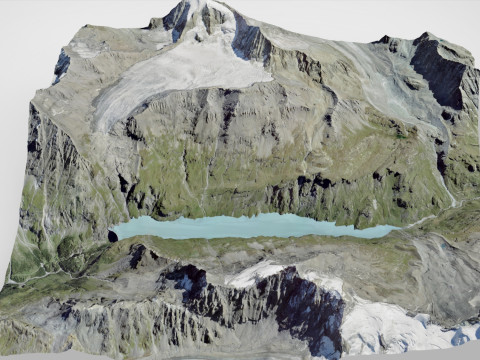 Lac de Mauvoisin reservoir Valais Switzerland 3Dモデル
