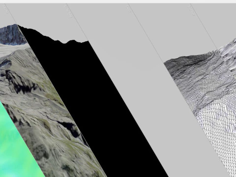 Lac de Mauvoisin reservoir Valais Switzerland 3D Model