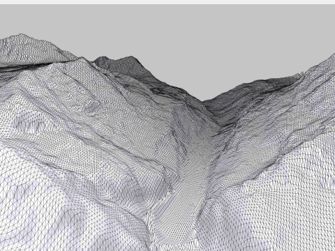 Lac de Mauvoisin reservoir Valais Switzerland 3Dモデル