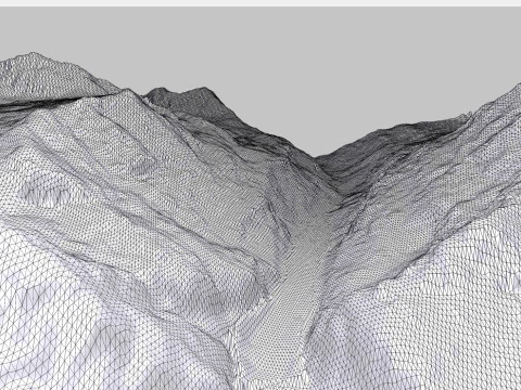 Lac de Mauvoisin reservoir Valais Switzerland 3D Model