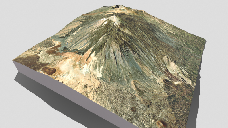 Volcano Teide Spain 3D Модель .c4d .max .obj .3ds .fbx .stl .blend