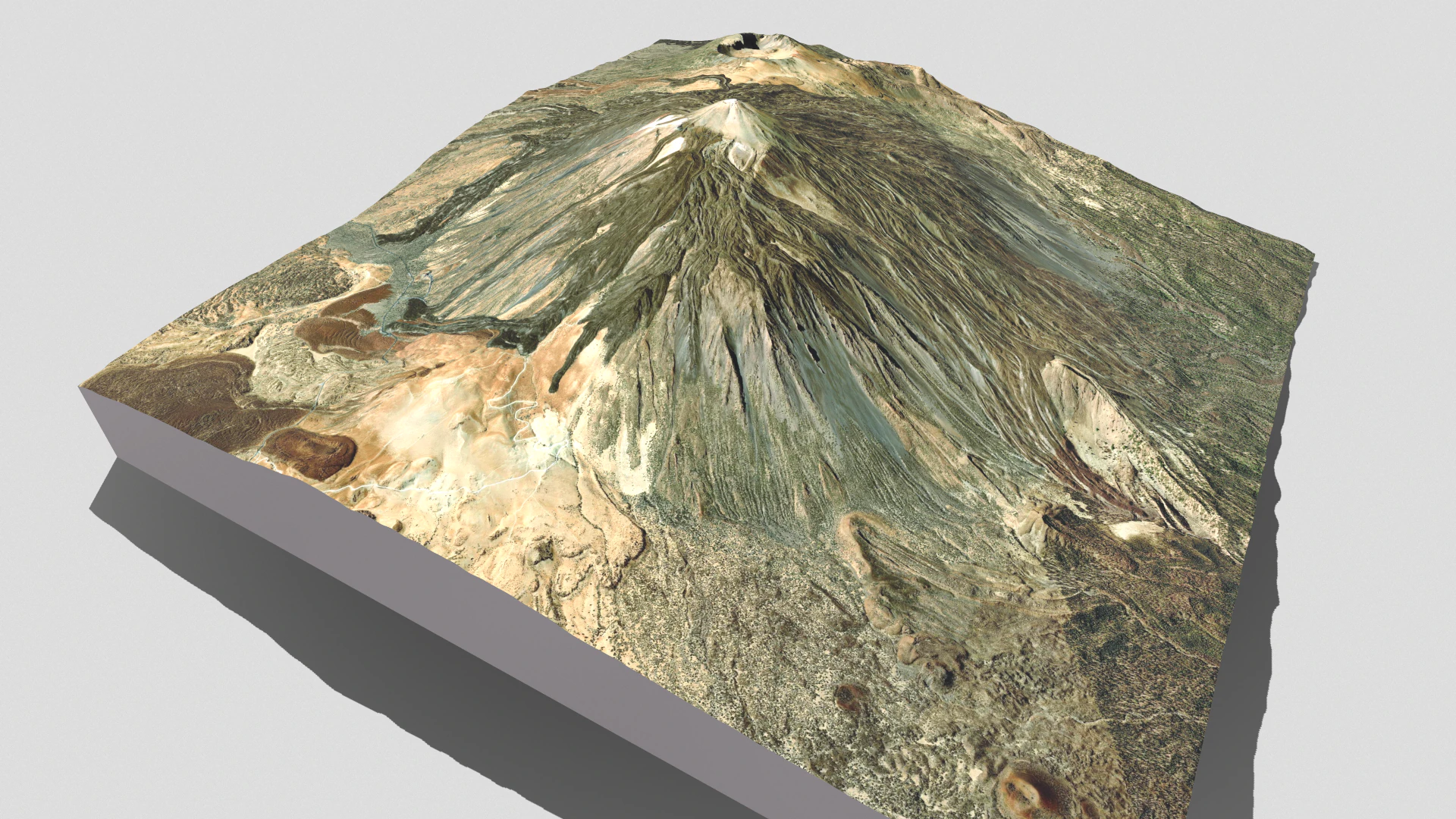 テイデ火山 スペイン 3Dモデル .c4d .max .obj .3ds .fbx .stl .blend