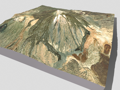 Volcano Teide Spain 3D Модель