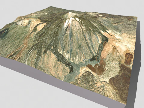 テイデ火山 スペイン 3Dモデル
