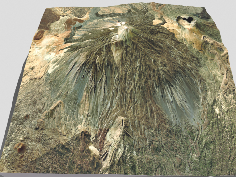 Volcano Teide Spain 3D Модель