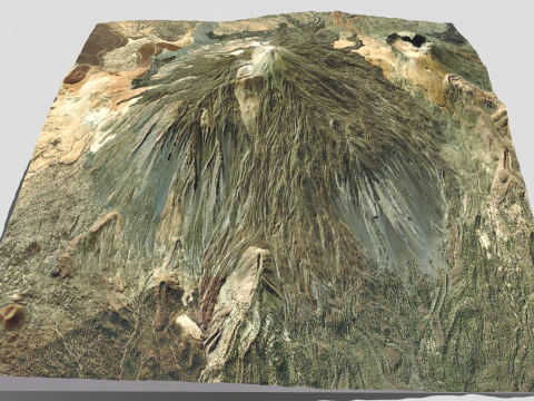 テイデ火山 スペイン 3Dモデル