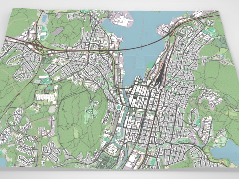 Cityscape Sundsvall Sweden 3D मॉडल