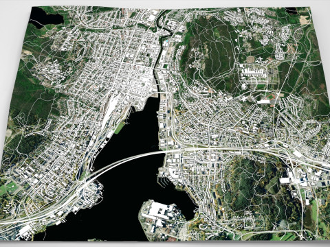 Cityscape Sundsvall Sweden 3Dモデル