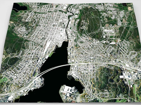 Cityscape Sundsvall Sweden 3D Model