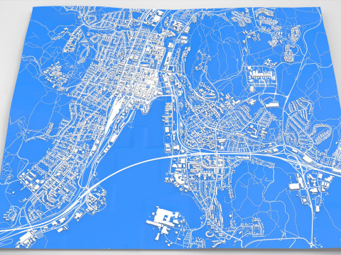 Cityscape Sundsvall Sweden 3Dモデル
