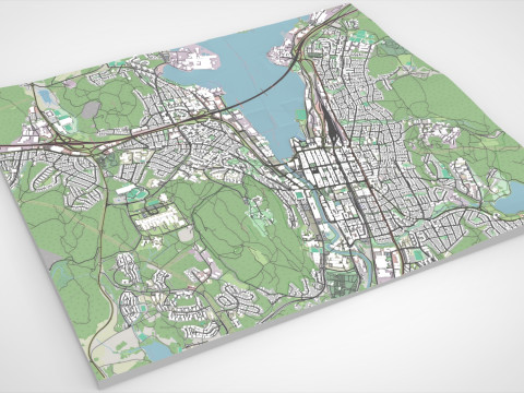 Cityscape Sundsvall Sweden 3Dモデル
