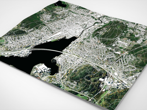 Cityscape Sundsvall Sweden 3Dモデル