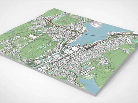 Cityscape Sundsvall Sweden 3D Model