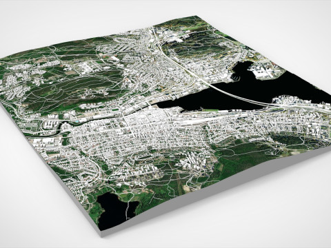 Cityscape Sundsvall Sweden 3Dモデル