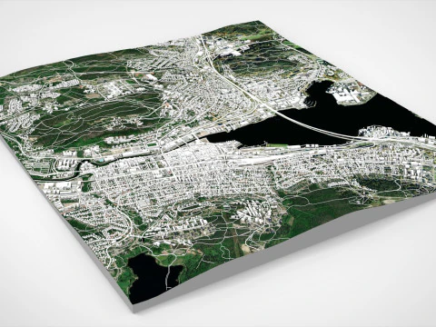 Cityscape Sundsvall Sweden 3D Model