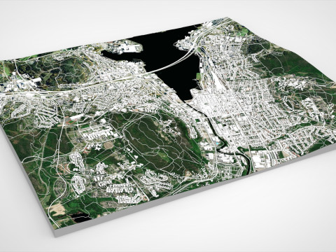 Cityscape Sundsvall Sweden 3Dモデル