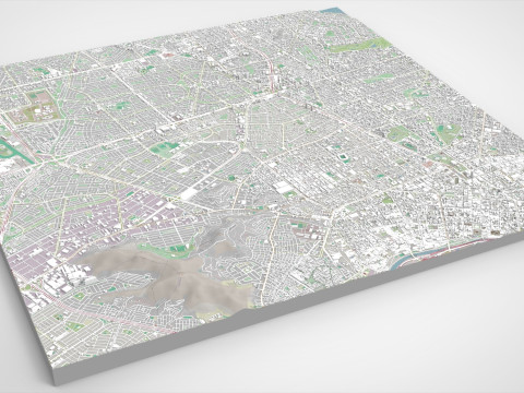 Cityscape Lima Peru Modello 3D