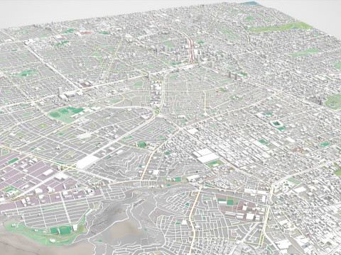 Cityscape Lima Peru Modello 3D