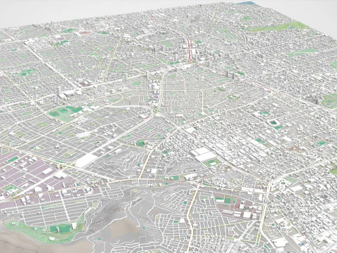 Cityscape Lima Peru 3D Model