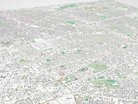 Cityscape Lima Peru Modello 3D
