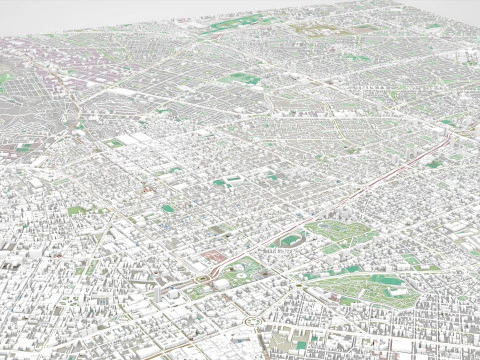 Cityscape Lima Peru 3D Model