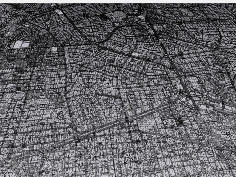 Cityscape Lima Peru Modello 3D