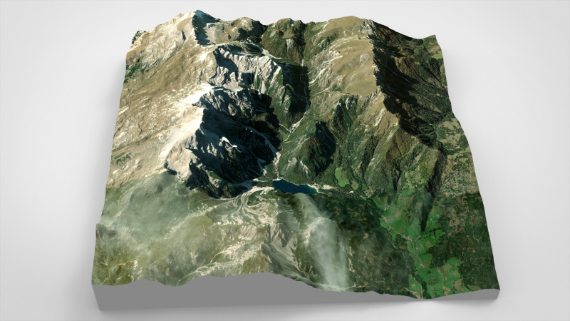 Lake Braies Dolomites South Tyrol Italy Model 3D .c4d .max .obj .3ds .fbx .stl .blend