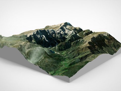 Lake Braies Dolomites South Tyrol Italy Model 3D