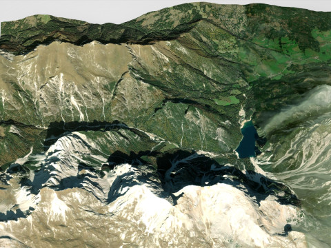 Lake Braies Dolomites South Tyrol Italy Model 3D