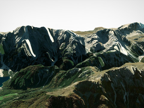 Lake Braies Dolomites South Tyrol Italy Model 3D